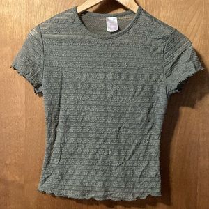 Green shear crop top size s fits small and medium